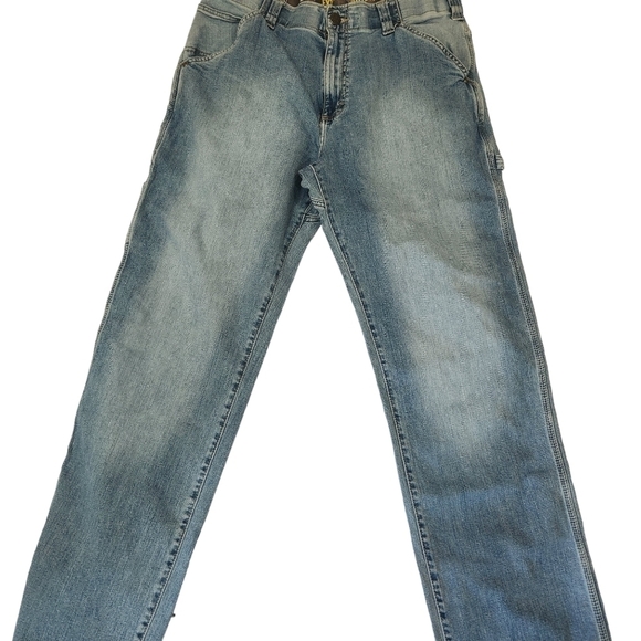 LEE Men's Extreme Motion Loose Fit Medium Wash Denim Blue Jeans Size 36x36 - Picture 3 of 14